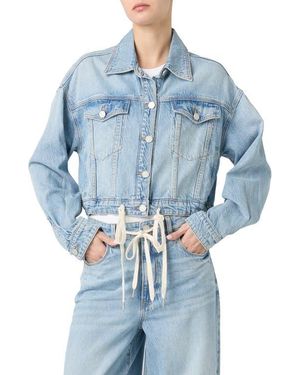 Blank NYC Crop Denim Jacket - Blue