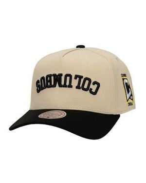 Mitchell & Ness Columbus Crew Upside Down Pro Pinch Snapback Hat - Natural