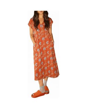 Ace & Jig Antoine V-Neck Pocket Dress - Orange