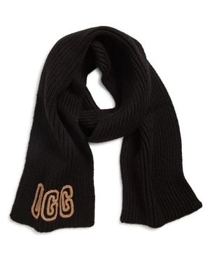 UGG Chunky Rib Scarf - Black