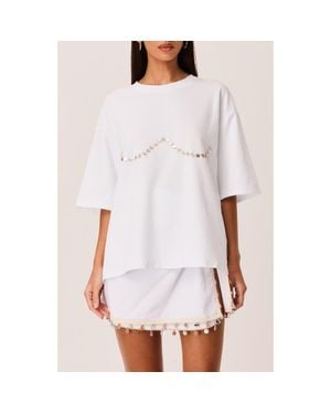 SNDY'S Lyla Shell T-Shirt - White