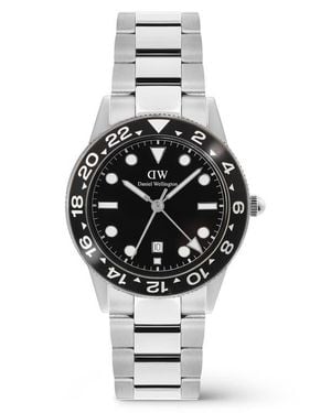 Daniel Wellington Iconic Ceramic Bezel Gmt Bracelet Watch, 40Mm - Black