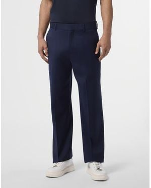 Billionaire Wool Loose Fit Pants - Blue