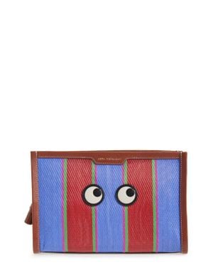 Anya Hindmarch Eyes Stripe Clutch - Red