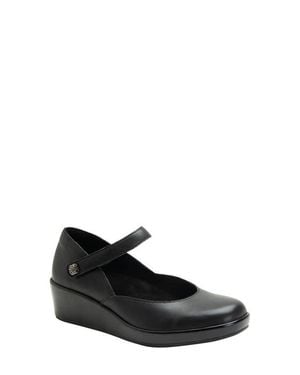 Alegria By Pg Lite Hayes Platform Wedge Mary Jane - Black