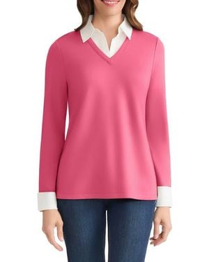 Jones New York Twofer Sweater - Red