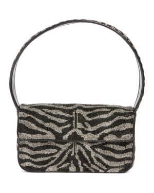 STAUD Tommy Beaded Shoulder Bag - Black