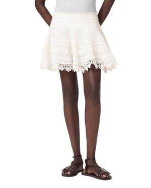 AllSaints Lillith Lace Miniskirt - White