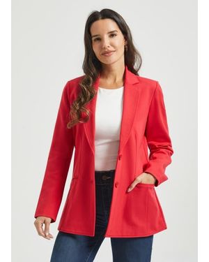 Betabrand Classic Blazer Stretch Ponte - Red