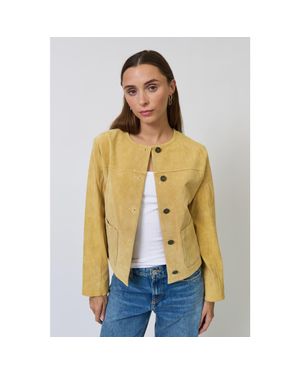 Central Park West Ophelia Suede Lady Jacket - Natural