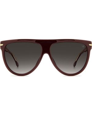 Victoria Beckham 60Mm Flat Top Square Sunglasses - Gray