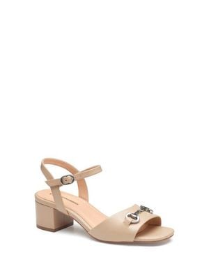Johnston & Murphy Edith Bit Ankle Strap Sandal - Natural