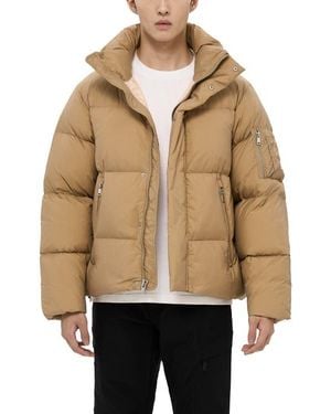 Alpha Style Leverett Cropped Down Puffer - Natural