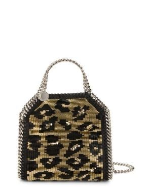 Stella McCartney Tiny Falabella Beaded Leopard Spot Evening Bag - Multicolor