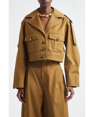 Zimmermann Kindred Spirit Luna Cotton Drill Cargo Jacket - Brown