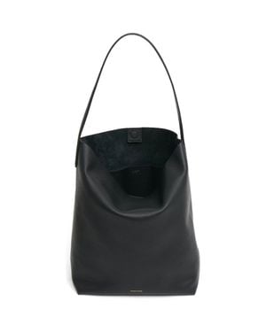 Mansur Gavriel Maxi Everyday Cabas Leather Tote - Black