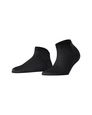 FALKE Metallic Rib Quarter Socks - Black