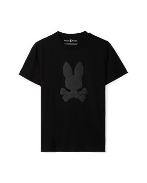 Psycho Bunny Chunky Ribbed Logo Pima Cotton T-Shirt - Black