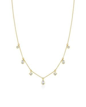 Crislu Multicut Station Pendant Necklace - Multicolor