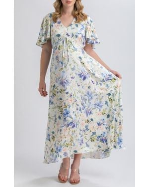 PIETRO BRUNELLI MATERNITY Valentina Floral Maternity Maxi Dress - White