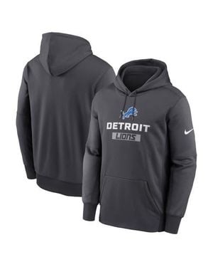 Nike Detroit Lions Toss Sweep Performance Pullover Hoodie - Black