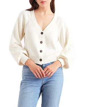 Paneros Clothing Greta Cropped Cotton Cardigan - White