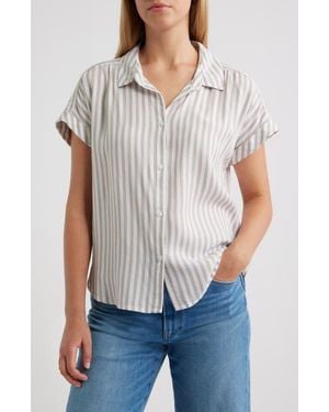 Beach Lunch Lounge Darby Short Sleeve Button-Up Shirt - White