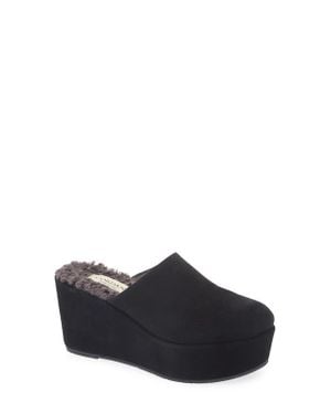 Cordani Jules Faux Fur Lined Platform Mule - Multicolor