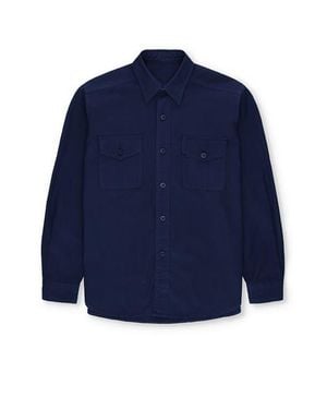 Fortela Cpo Twill Cotton Overshirt - Blue
