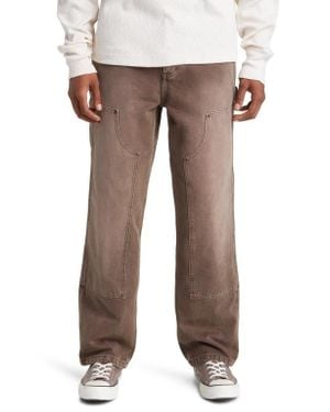 Elwood Relaxed Fit Denim Carpenter Pants - Brown