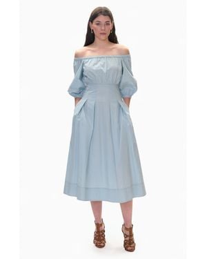 Rebecca Taylor Solene Off The Shoulder Dress - Blue