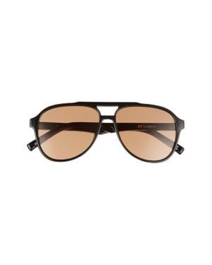 Le Specs Tragic Magic 56Mm Aviator Sunglasses - Natural