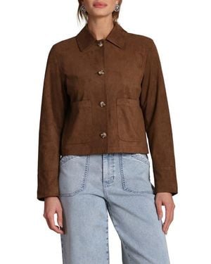 Bagatelle Faux Suede Jacket - Brown