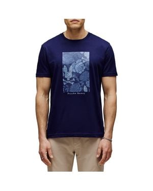 Psycho Bunny Rowen Floral Bunny Pima Cotton Graphic T-Shirt - Blue