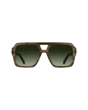 Kendra Scott Elisa 57Mm Gradient Aviator Sunglasses - Green