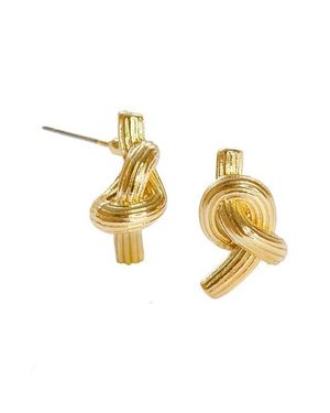 Marlyn Schiff Cecelia Knot Earrings - Metallic