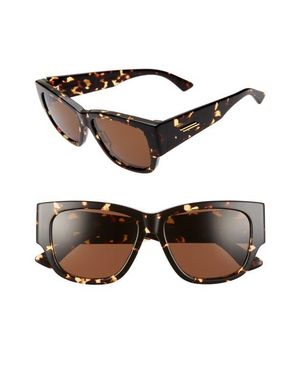 Bottega Veneta 55Mm Cateye Sunglasses - Multicolor