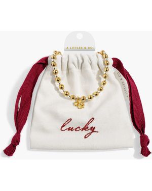 A Littles & Co. Words To Treasure 'Lucky' Bracelet - Red