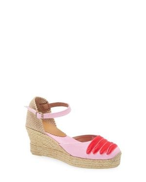 Penelope Chilvers Dali Ankle Strap Espadrille - Pink