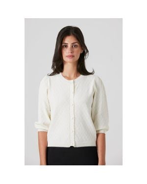 By Tess Collection Phoebe Cardigan - White