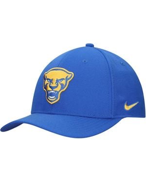 Nike Pitt Panthers 2024 Sideline Rise Swoosh Flex Hat - Blue