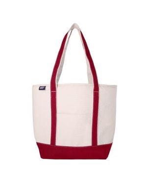 Lands' End Insulated Tote Bag With Zip Closure, Large Cooler Bag For Travel, Pool, And Park - Red