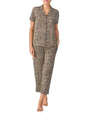 Kate Spade Print Crop Pajamas - Natural