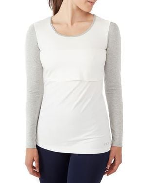 Modern Eternity Maternity Maternity/Nursing Tee - White