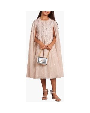 Needle & Thread Kid's Moonlight Sequin Cape Kids Dress - Multicolor