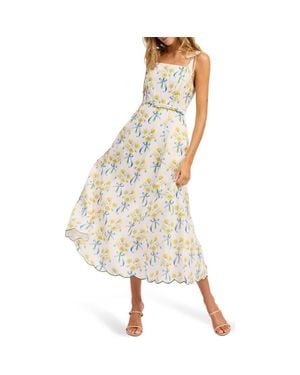 En Saison Audery Floral Belted Maxi Dress - Natural