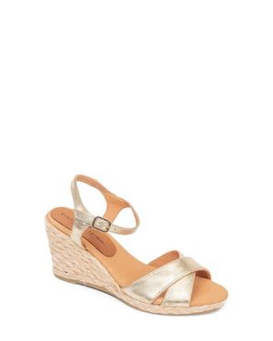 Patricia Green Roma Crisscross Ankle Strap Espadrille Wedge Sandal - Natural