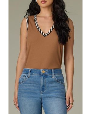 Wit & Wisdom Contrast Binding Rib Tank - Blue