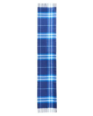 Burberry Giant Icon Check Cashmere Scarf - Blue