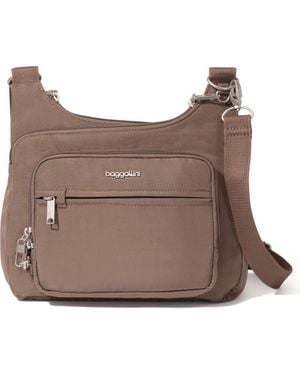 Baggallini Securtex Anti-Theft Crossover Crossbody - Brown